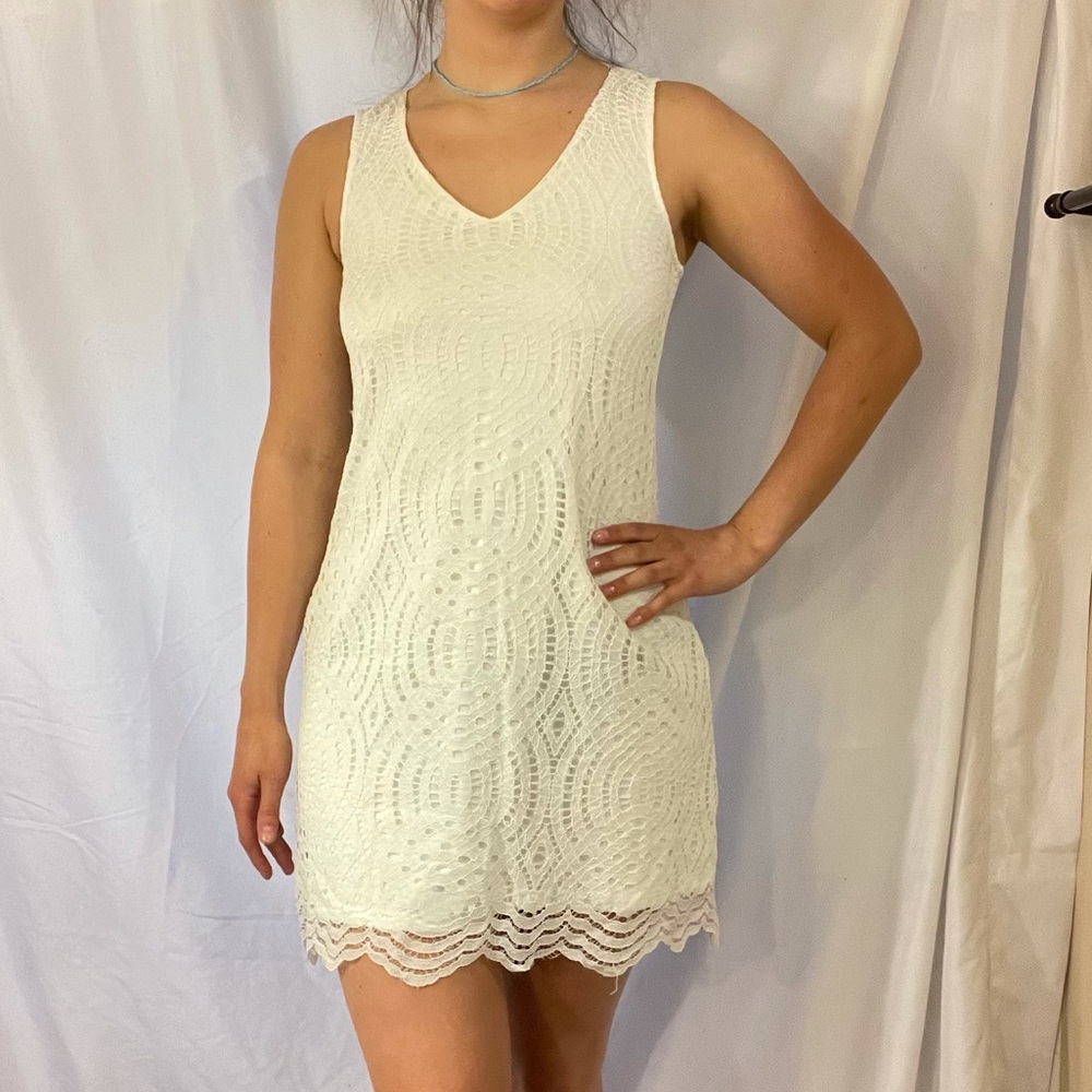 white lace dress 🤍